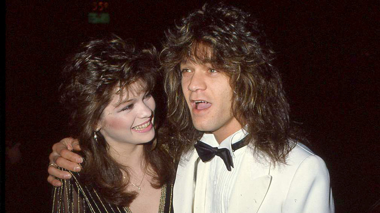 Valerie Bertinelli and Eddie Van Halen smiling