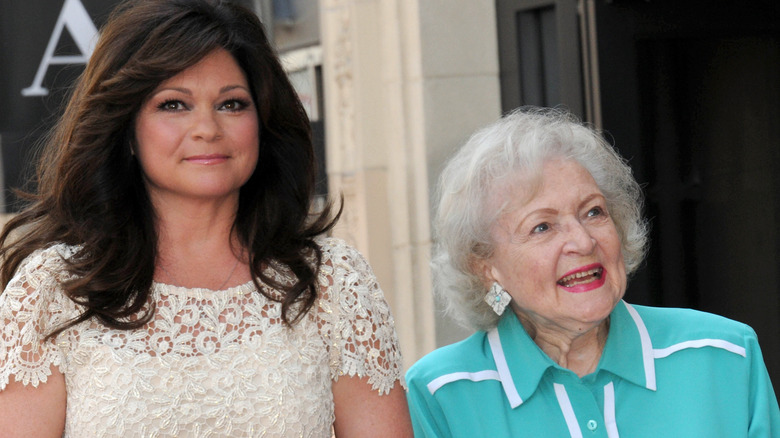 Valerie Bertinelli and Betty White walking