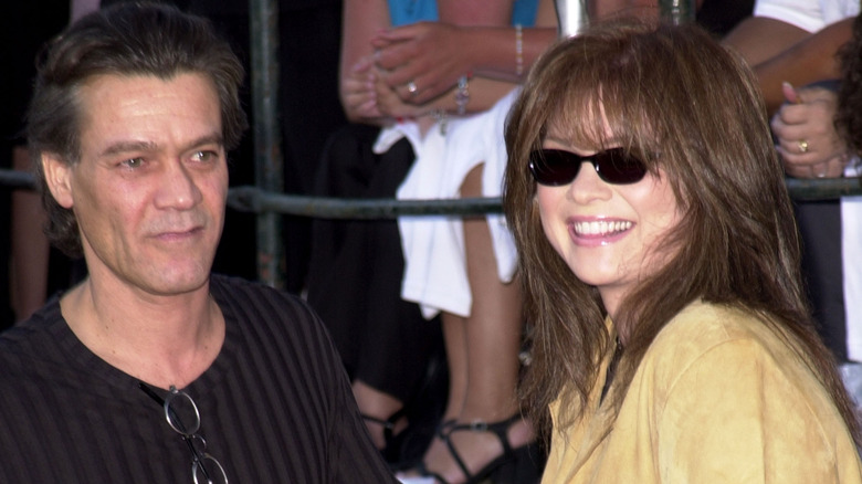 Valerie Bertinelli and Eddie Van Halen smiling