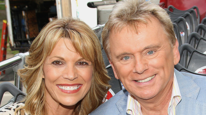 Vanna White, Pat Sajak smiling