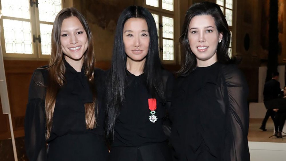 Vera Wang with her daughters in Paris