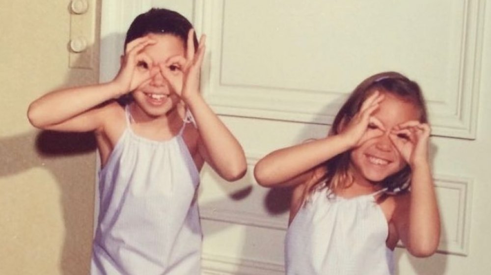 Vera Wang's daughters as girls, being silly