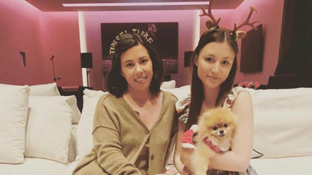 Vera Wang's daughters in holiday outfits