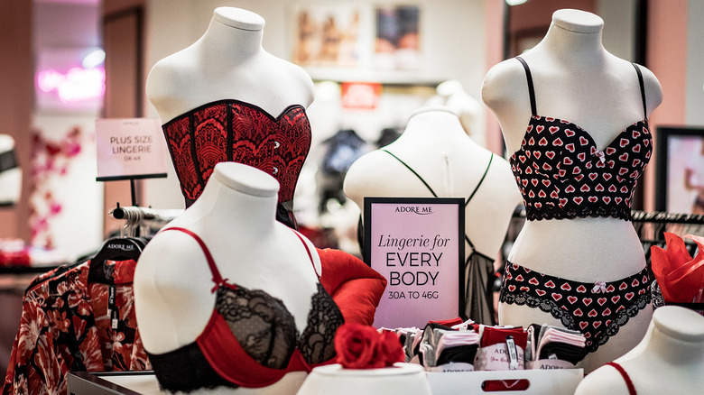 Adore Me display of lingerie