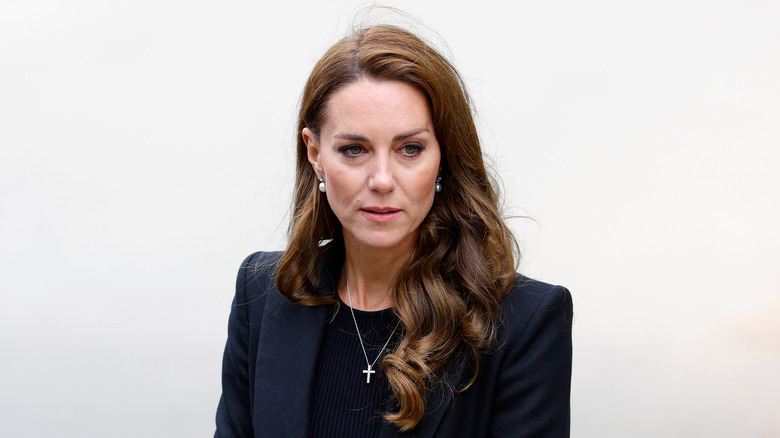 Kate Middleton frowning