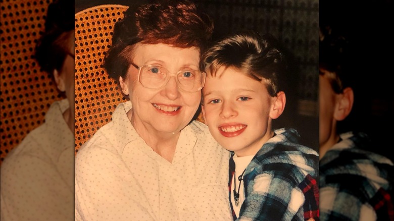 Blake McIver Ewing and his grandmother smiling