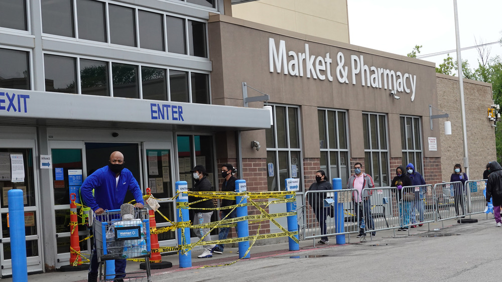 Lines outside Walmart