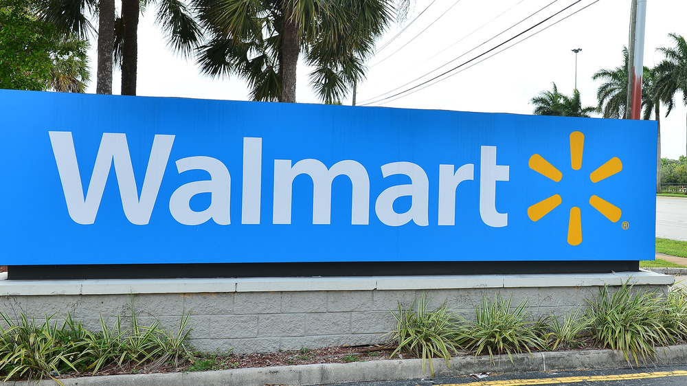 Walmart sign in parking lot