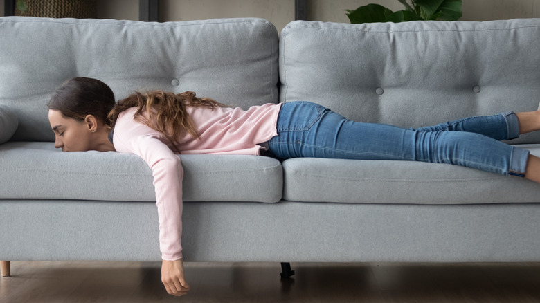 woman sleeping on stomach