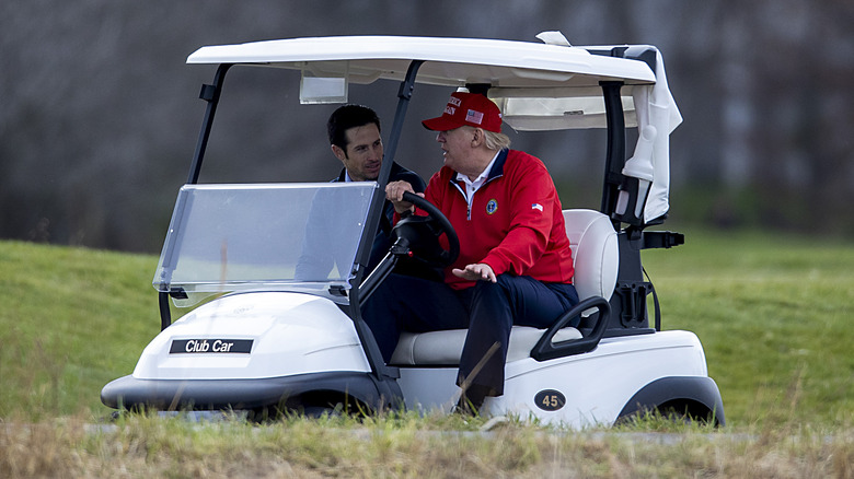 Donald Trump on a golf course in November 2020