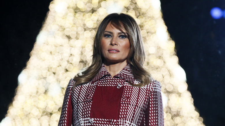 Melania Trump in front of the tree, Christmas 2019 