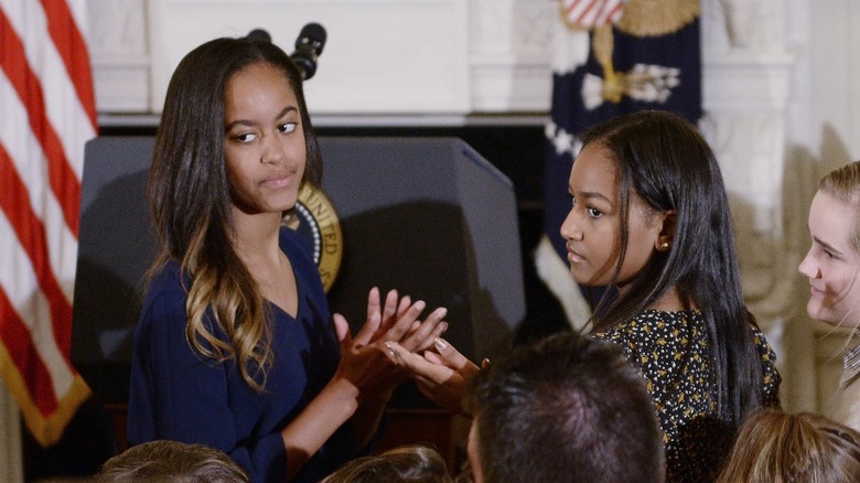 Sasha and Malia Obama