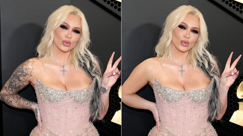 Bunnie XO with and without tattoos 