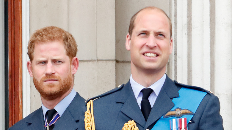 Prince harry glaring at prince william