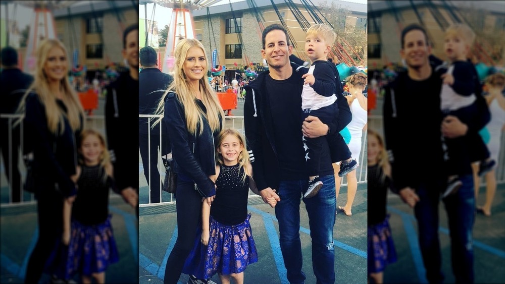 Christina Haack and Tarek El Moussa with their children