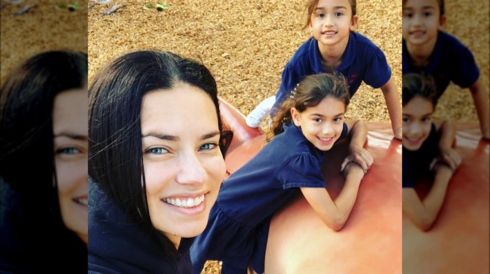 Victoria's Secret model Adriana Lima and daughters