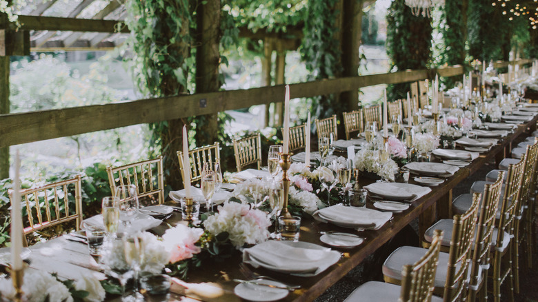 Wedding reception table