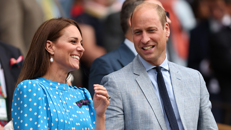 Prince William and Catherine Middleton sharing a laugh