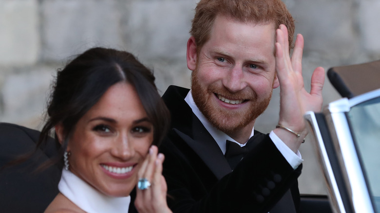 Prince Harry and Meghan Markle at their wedding in 2018