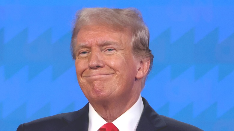 Donald Trump smirk at presidential debate