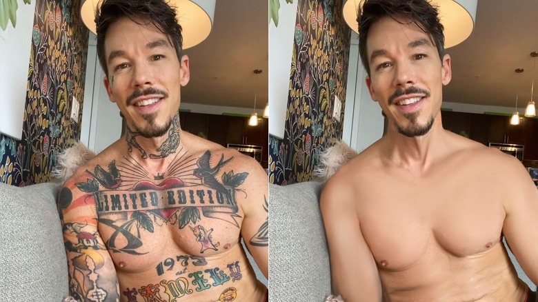 David Bromstad smiling with tattoos & David Bromstad smiling no tattoos