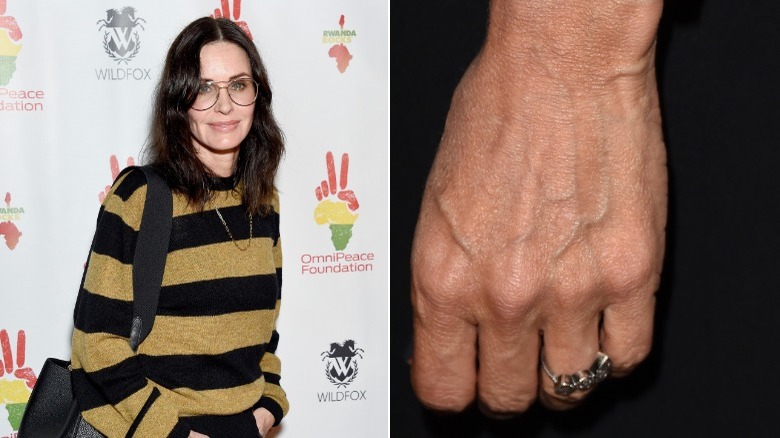 Courtney Cox and her engagement ring