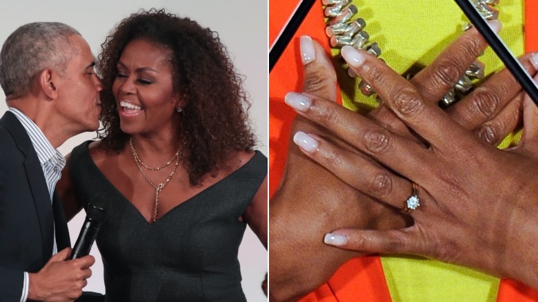 Michelle Obama and her engagement ring