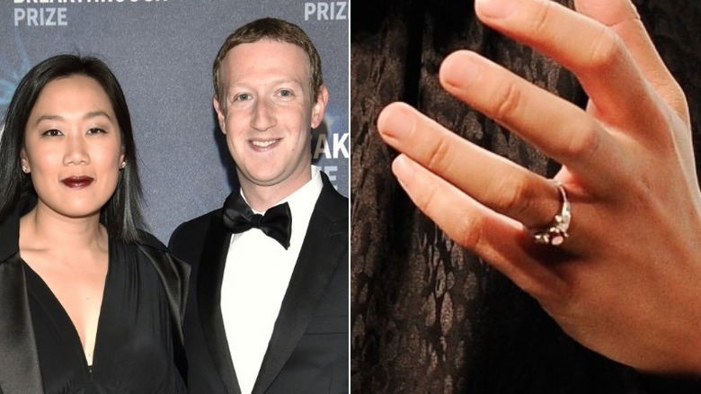 Priscilla Chan and her engagement ring