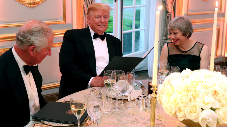 Prince Charles dining with Donald Trump