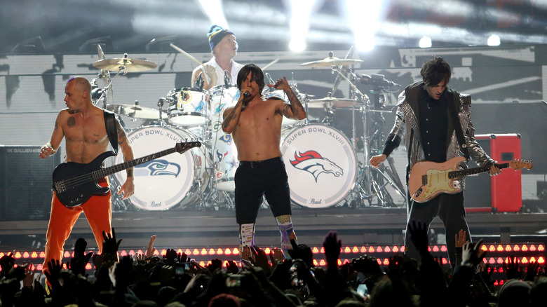 Red Hot Chili Peppers performing at Super Bowl