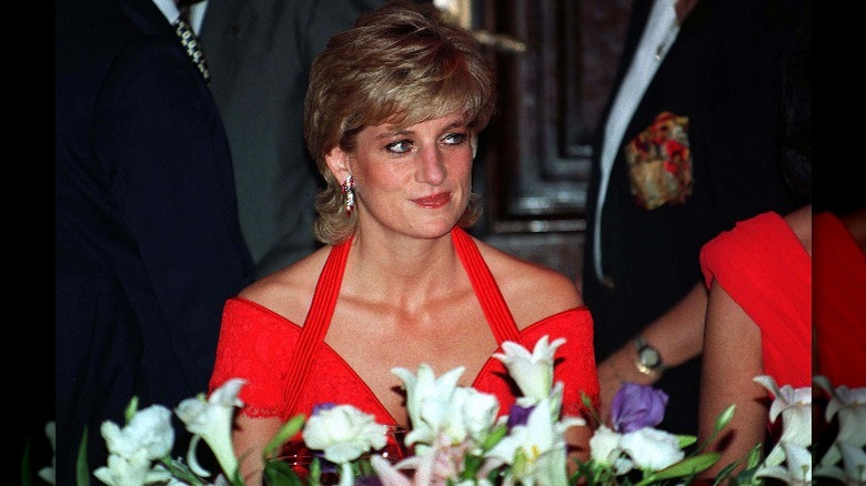 Princess Diana at a dinner 