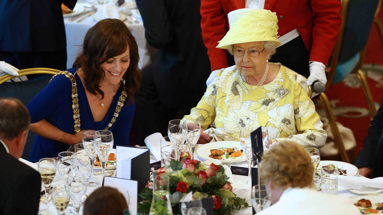 Queen Elizabeth II during a luncheon 