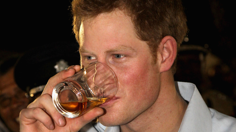 Prince Harry drinking