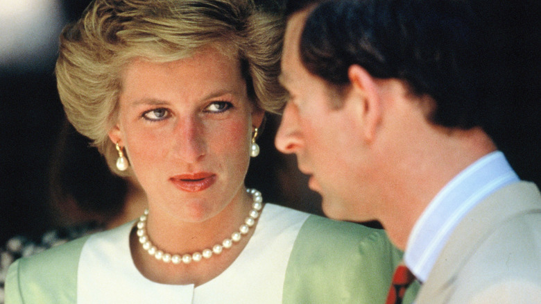 Princess Diana looks sad