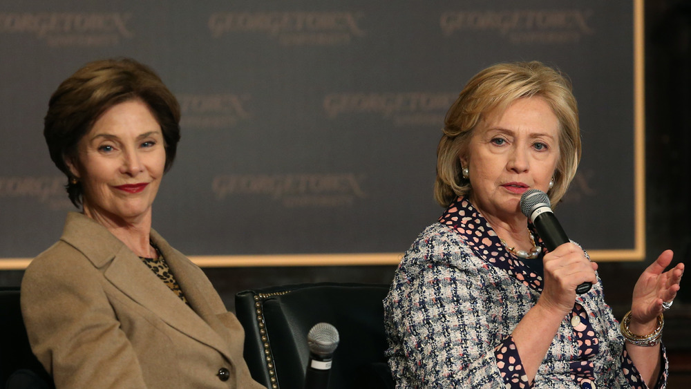 Laura Bush and Hillary Clinton