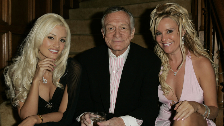 Holly Madison, Hugh Hefner, and Bridget Marquardt