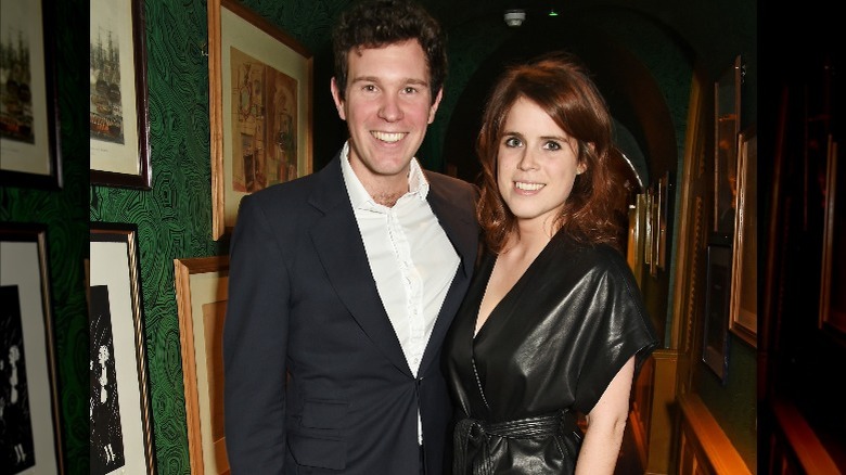 Princess Eugenie and Jack Brooksbank smile for a photo