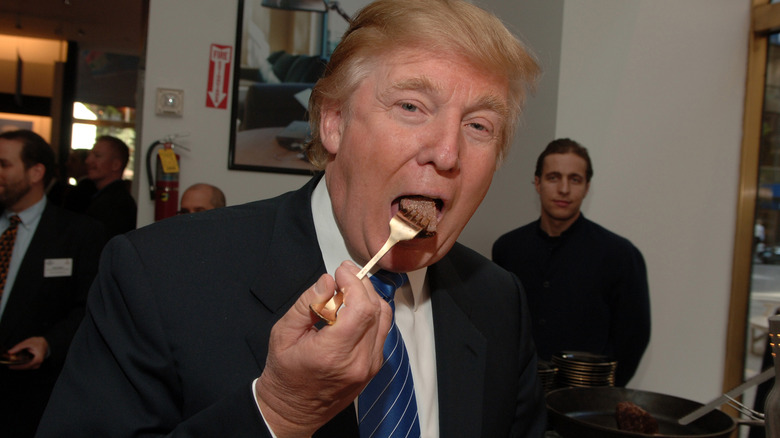 Donald Trump eating 