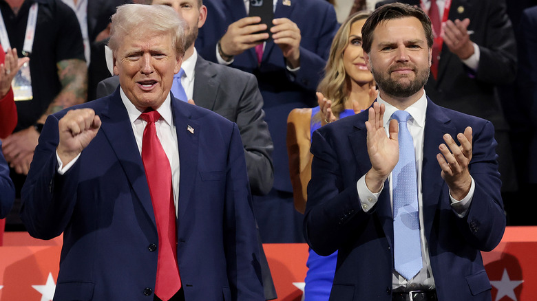 JD Vance and Donald Trump standing together