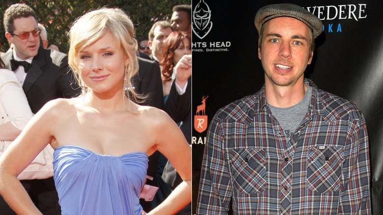 Kristen Bell posing alongside Dax Shepard in 2007