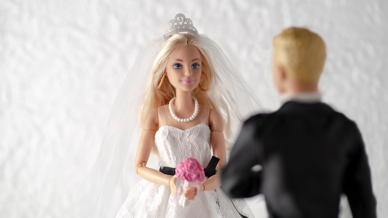 Barbie and Ken in wedding attire