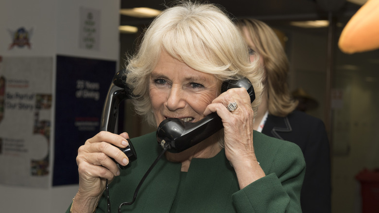 Camilla answering phone calls