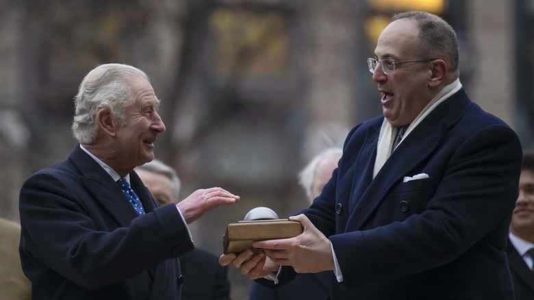 King Charles presented with gift