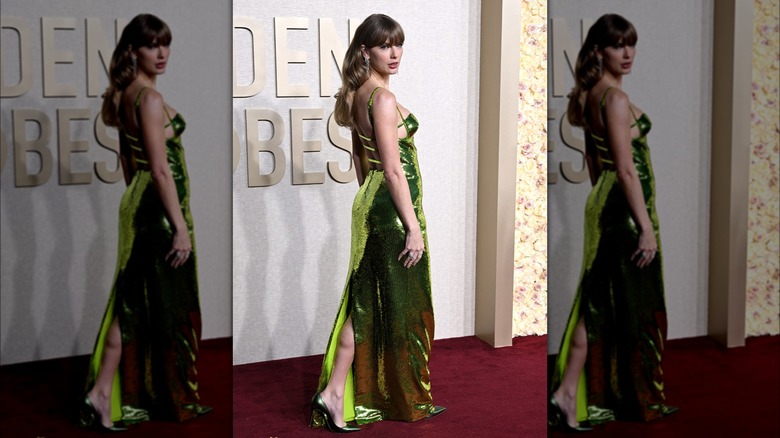 Taylor Swift green dress Golden Globes