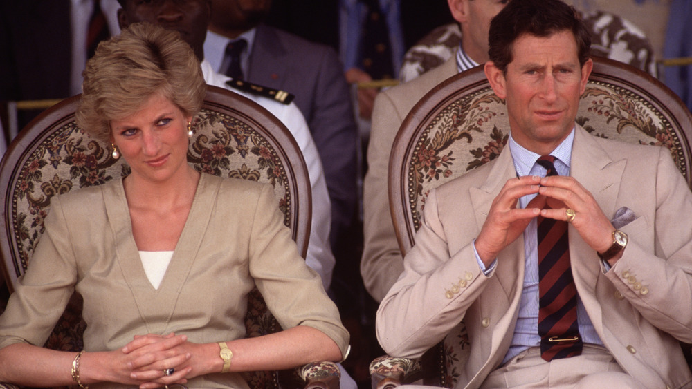 Princess Diana and Prince Charles sitting