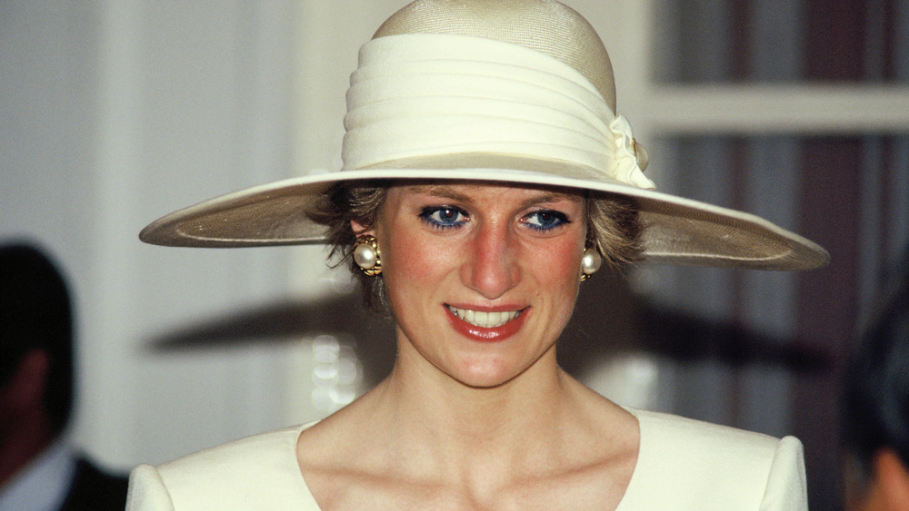 Princess Diana wearing a hat