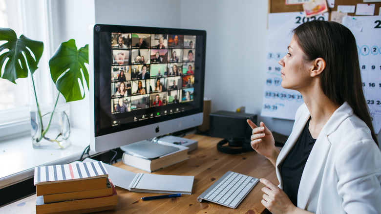 woman on a video call 