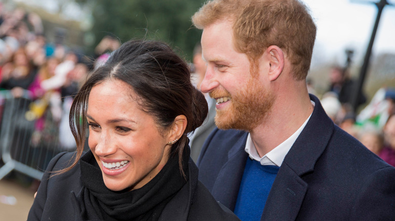 Prince Harry and Meghan Markle smile together