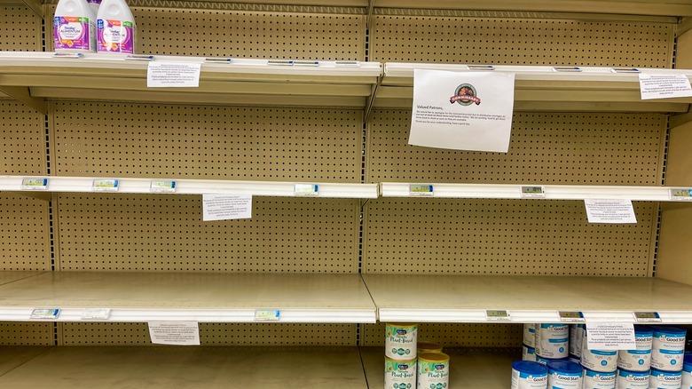 Shelves nearly empty after baby formula recall