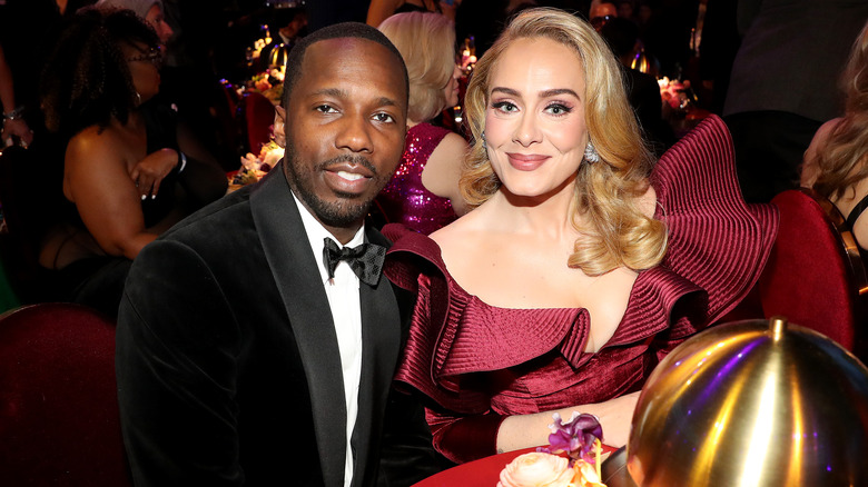 Rich Paul and Adele formal smiling